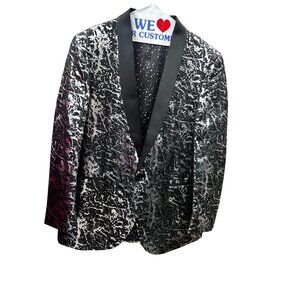 NEW Men's Mark of Distinction Camo Lamé dinner jacket 46L